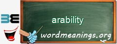 WordMeaning blackboard for arability